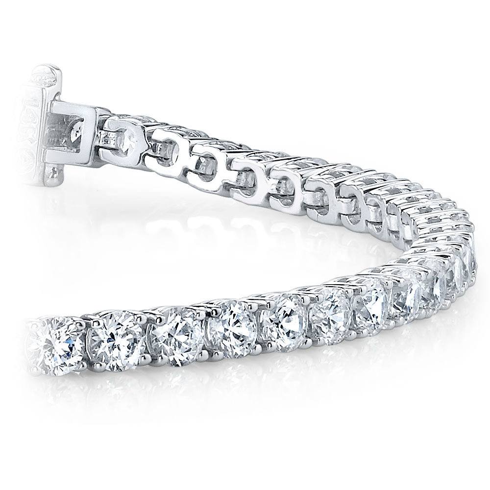 Lab Grown Diamond Tennis Bracelet on 14k White Gold - Motek Jewelry