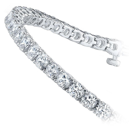 Lab Grown Diamond Tennis Bracelet on 14k White Gold - Motek Jewelry